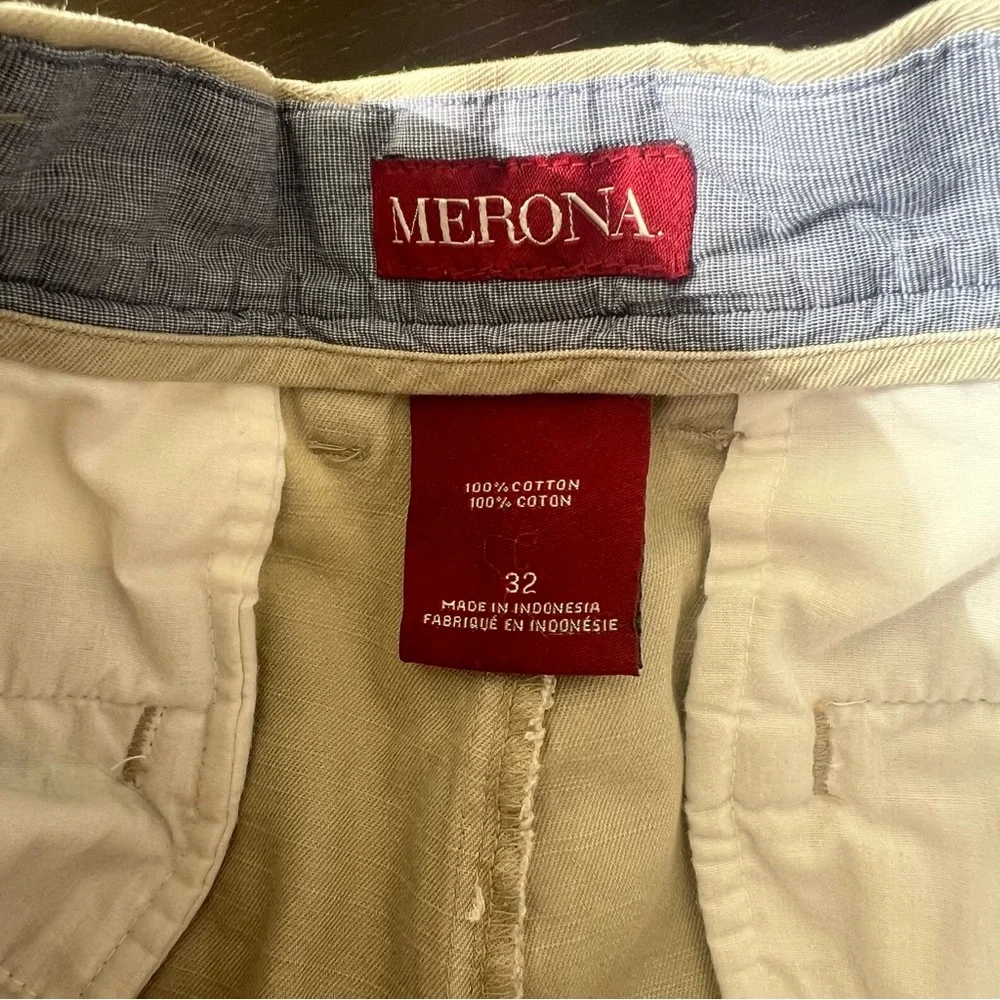 ✅ Merona Men's khaki Light Tan Flat Front Shorts